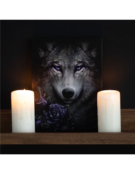 19x25cm Wolf Roses Canvas Plaque by Spiral Direct SD_78223 - pic 140215 | FastDaddyshop