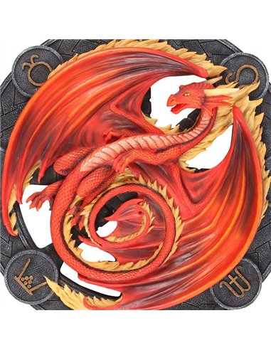 Beltane Dragon Resin Wall Plaque by Anne Stokes AS_56923