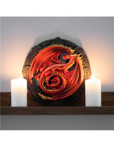 Beltane Dragon Resin Wall Plaque by Anne Stokes AS_56923