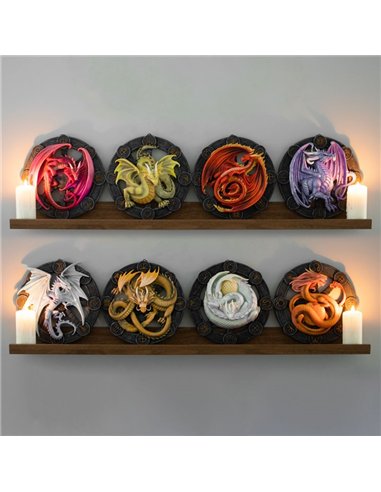 Litha Dragon Resin Wall Plaque by Anne Stokes AS_57223