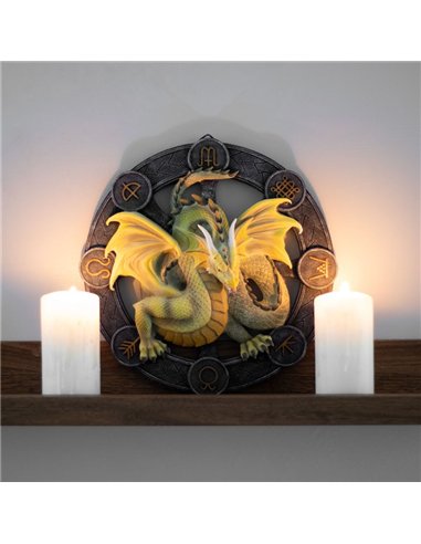 Mabon Dragon Resin Wall Plaque by Anne Stokes AS_57323