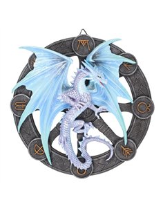 Yule Dragon Resin Wall Plaque by Anne Stokes AS_57623