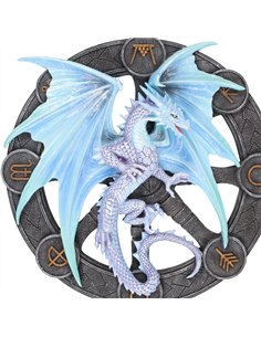 Yule Dragon Resin Wall Plaque by Anne Stokes AS_57623 2