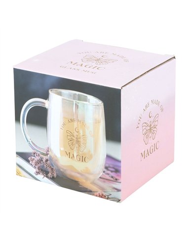 You Are Made of Magic Iridescent Double Walled Glass Mug ER_45325