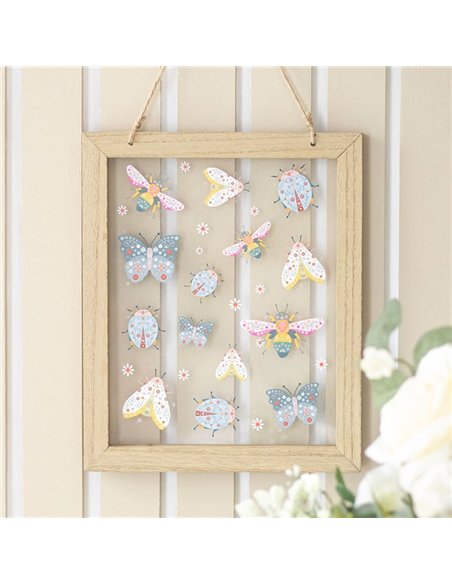 Floral Bug Print Glass Wall Hanging FB_01726 - pic 140275 | FastDaddyshop