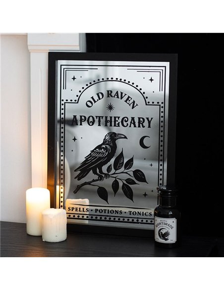 Old Raven Apothecary Mirrored Wall Art RV_92425 - pic 140310 | FastDaddyshop