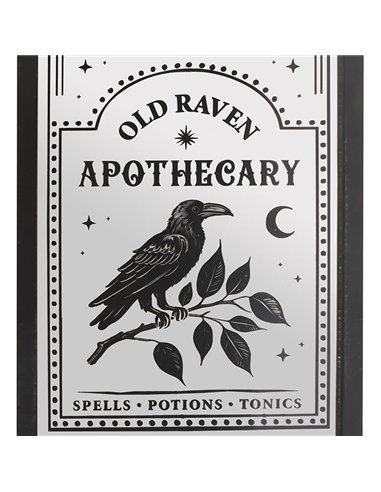 Old Raven Apothecary Mirrored Wall Art RV_92425