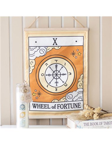 The Wheel of Fortune Vintage Tarot Wall Hanging VT_08926