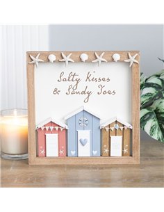 Salty Kisses 3D Shell Beach Hut Plaque AY_98225 2