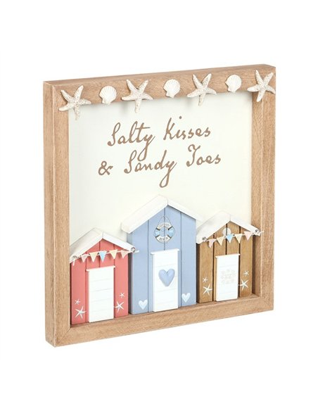 Salty Kisses 3D Shell Beach Hut Plaque AY_98225 - pic 140363 | FastDaddyshop