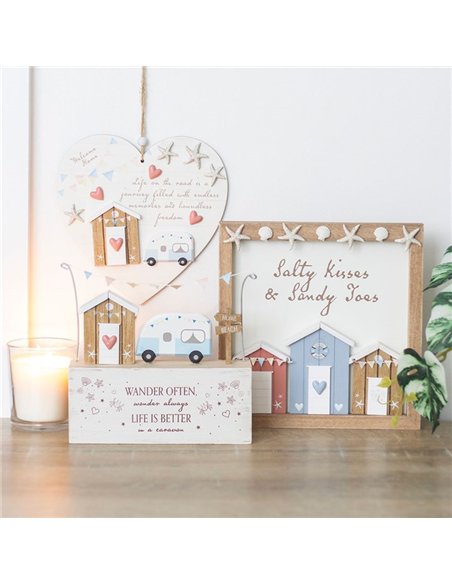 Salty Kisses 3D Shell Beach Hut Plaque AY_98225 - pic 140365 | FastDaddyshop