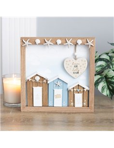 Ocean Air Salty Hair 3D Shell Beach Hut MDF Plaque AY_98325 2