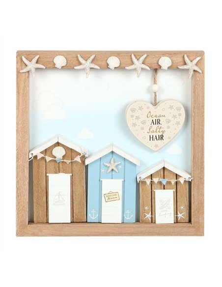 Ocean Air Salty Hair 3D Shell Beach Hut MDF Plaque AY_98325 - pic 140367 | FastDaddyshop
