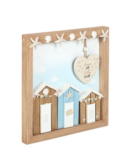 Ocean Air Salty Hair 3D Shell Beach Hut MDF Plaque AY_98325 - pic 140368 | FastDaddyshop