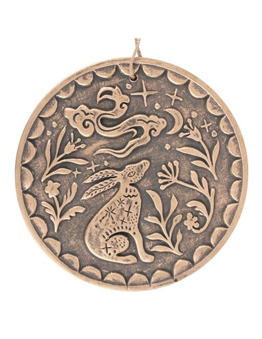 Bronze Midnight Hare Terracotta Plaque NI_99124