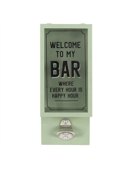 Green Garden Bar Bottle Opener Plaque OU_12831 - pic 140390 | FastDaddyshop