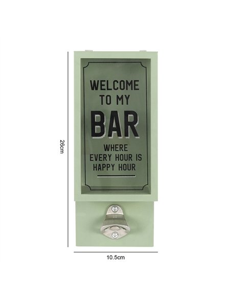 Green Garden Bar Bottle Opener Plaque OU_12831 - pic 140393 | FastDaddyshop