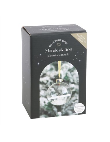 Clear Quartz Manifestation Christmas Bauble Kit CM_70124