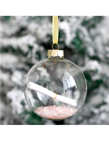 Rose Quartz Manifestation Christmas Bauble Kit CM_70224