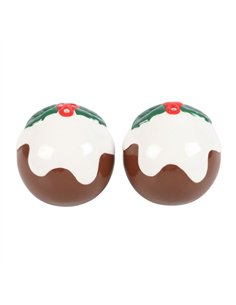 Christmas Pudding Salt and Pepper Shakers CP_62224