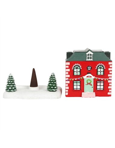 Christmas House Incense Cone Burner CR_01320
