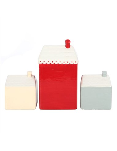 Set of 3 Light Up LED Christmas Houses CV_55922