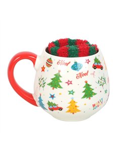 Nostalgic Christmas Print Mug and Socks Set NC_10226