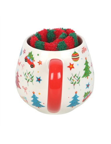 Nostalgic Christmas Print Mug and Socks Set NC_10226