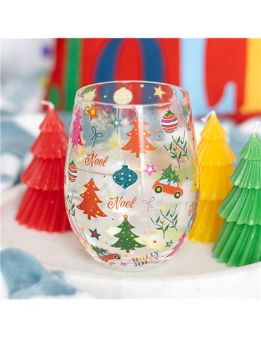Nostalgic Christmas Print Stemless Glass NC_10526