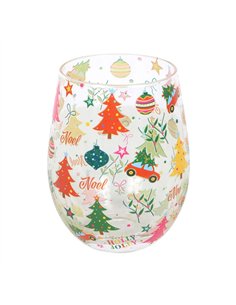 Nostalgic Christmas Print Stemless Glass NC_10526