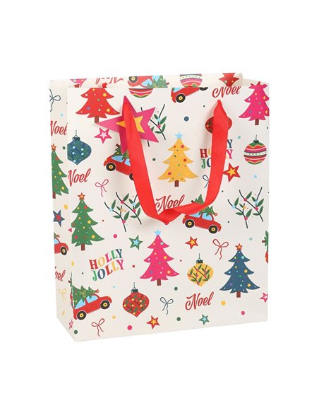 23cm Nostalgic Christmas Print Gift Bag NC_12626 - pic 140514 | FastDaddyshop