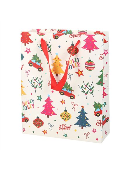23cm Nostalgic Christmas Print Gift Bag NC_12626 - pic 140516 | FastDaddyshop
