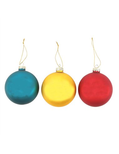Set of 3 Nostalgic Christmas Glass Baubles NC_42426