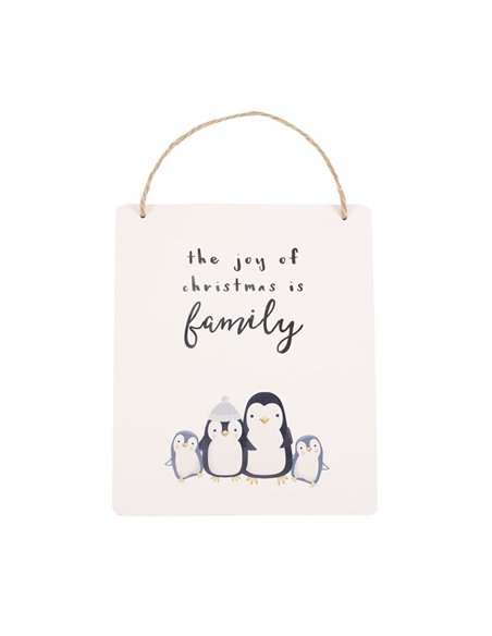 Joy of Christmas Penguin Family Hanging Sign PG_57824 - pic 140535 | FastDaddyshop