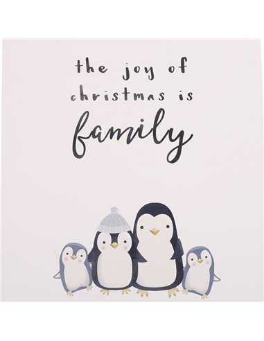 Joy of Christmas Penguin Family Hanging Sign PG_57824