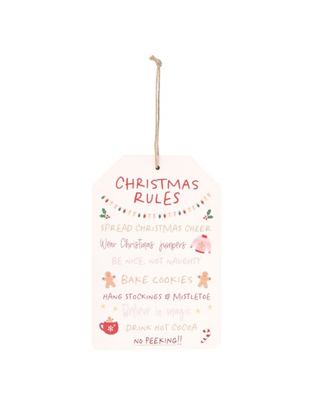 Sugarplum Fun Christmas Rules Hanging Sign SF_70924 - pic 140538 | FastDaddyshop