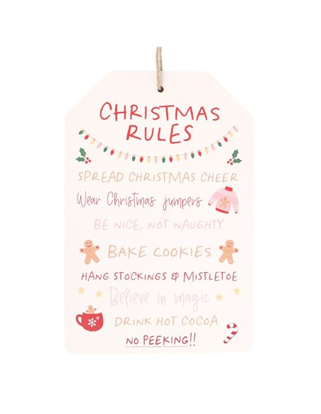 Sugarplum Fun Christmas Rules Hanging Sign SF_70924 - pic 140539 | FastDaddyshop