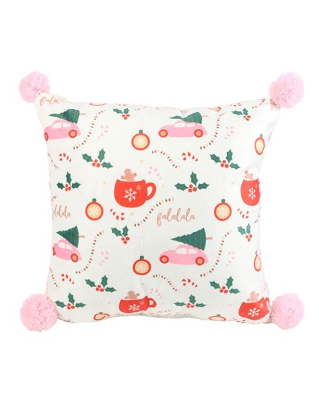 Square Sugarplum Fun Christmas Print Cushion SF_72224 - pic 140549 | FastDaddyshop