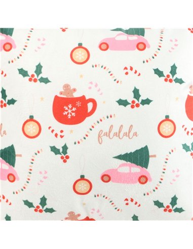 Square Sugarplum Fun Christmas Print Cushion SF_72224