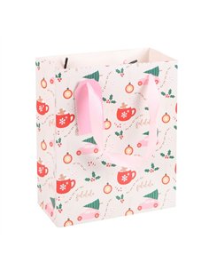 23cm Medium Sugarplum Fun Christmas Print Gift Bag SF_72724
