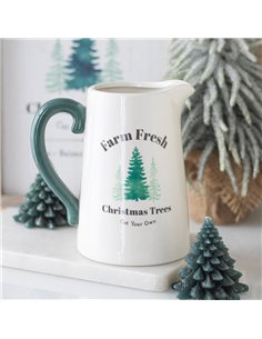 Farm Fresh Christmas Trees Ceramic Flower Jug WO_15626 2