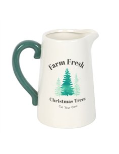 Farm Fresh Christmas Trees Ceramic Flower Jug WO_15626