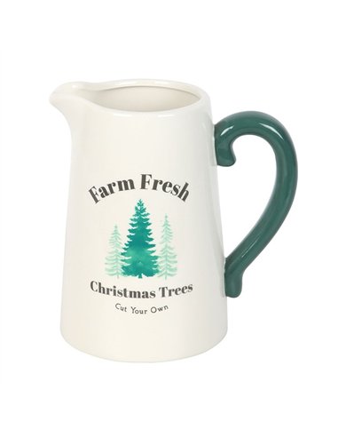 Farm Fresh Christmas Trees Ceramic Flower Jug WO_15626