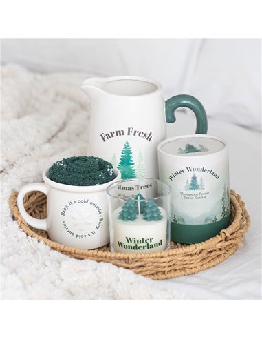 Farm Fresh Christmas Trees Ceramic Flower Jug WO_15626