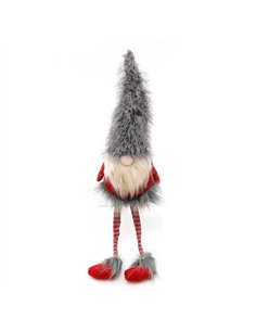67cm Grey and Red Christmas Gonk with Dangly Legs XMR1530