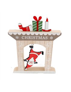 17cm Wooden Falling Santa Christmas Decoration XMR4220