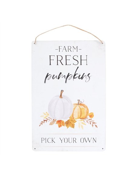 Farm Fresh Pumpkins Metal Hanging Sign AA_43723 - pic 140587 | FastDaddyshop