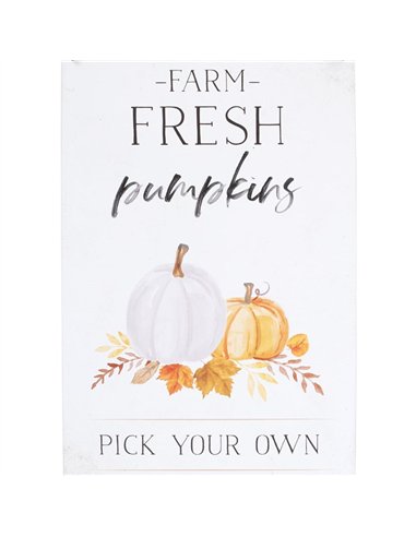Farm Fresh Pumpkins Metal Hanging Sign AA_43723