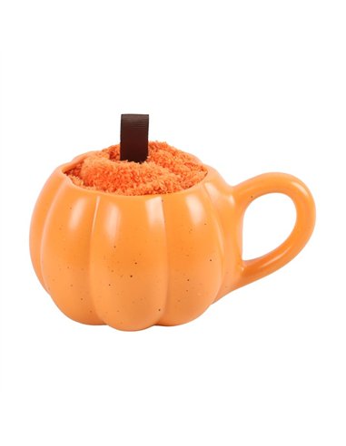 Pumpkin Shaped Mug and Socks Set AL_64024