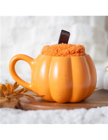 Pumpkin Shaped Mug and Socks Set AL_64024